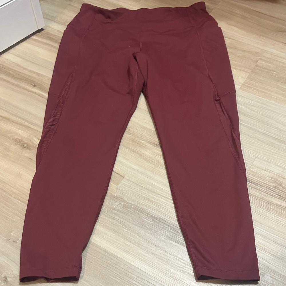 Maroon Athletic Leggings